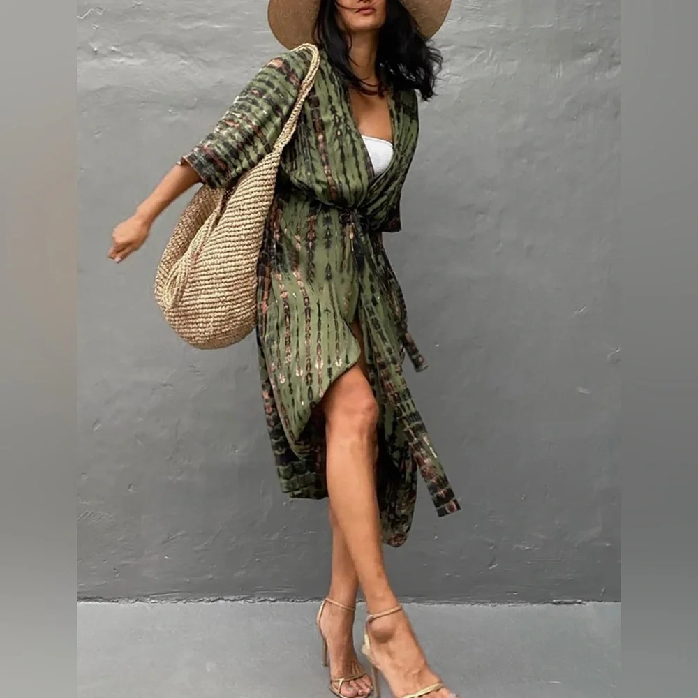 393. OS Summer T-Shirt Long Overshirt for Women Pleated Spaghetti Strap Camisole - Picture 5 of 9